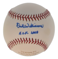 Dick Williams Signed OML LE Player Statistics Baseball Inscribed "HOF 2008" (JSA) at PristineAuction.com