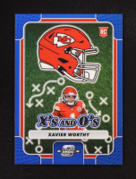 Xavier Worthy 2024 Panini Contenders Optic Xs and Os Blue #28 #57/99 RC at PristineAuction.com