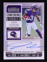 Jordan Addison 2023 Panini Contenders Variations Conference Ticket #120 #40/75 RC at PristineAuction.com