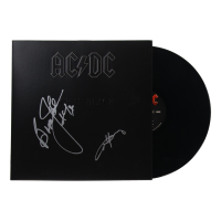 Angus Young & Brian Johnson Signed AC/DC "Back In Black" Vinyl Record Album Cover (JSA) at PristineAuction.com