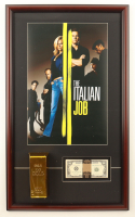 "The Italian Job" Custom Framed Photo Display with Prop Gold Bar & Prop Money Stack at PristineAuction.com