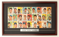 1954 Topps Uncut Sheet Custom Framed Card Sheet Display with Title Plaque at PristineAuction.com