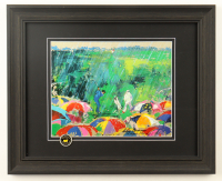 Arnold Palmer At The Masters Custom Framed Leroy Neiman Art Print Display with Official Black Masters Tournament Pin at PristineAuction.com