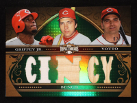 Ken Griffey Jr. / Johnny Bench / Joey Votto 2013 Topps Triple Threads Relic Combos Emerald #GBV #2/18 at PristineAuction.com