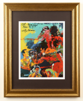 Muhammad Ali vs George Foreman In Zaire Custom Framed Leroy Neiman Art Print Display at PristineAuction.com