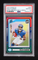 Malik Nabers 2024 Donruss Optic Rated Rookies Preview Red and Green #383 RC (PSA 10) at PristineAuction.com