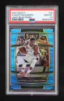 Giannis Antetokounmpo 2021-22 Select Prizms Light Blue #35 #164/299 (PSA 10) at PristineAuction.com
