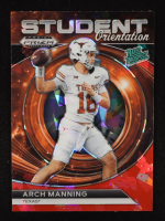 Arch Manning 2024 Panini Prizm Draft Picks Student Orientation Red Ice #23 RC at PristineAuction.com