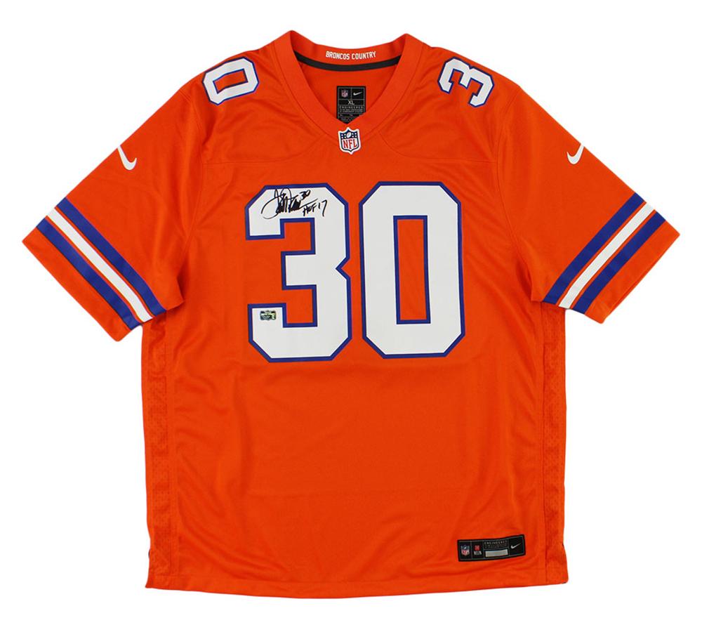 Terrell Davis Signed Broncos Nike Authentic Jersey Inscribed "HOF 17" (Radtke) at PristineAuction.com Terrell Davis Signed Broncos Nike Authentic Jersey Inscribed "HOF 17" (Radtke) at PristineAuction.com