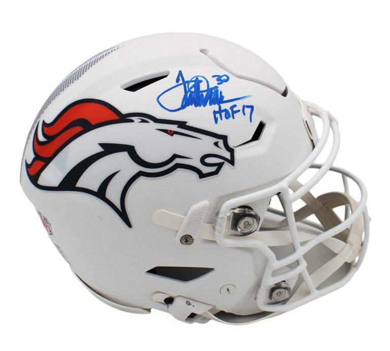 Terrell Davis Signed Broncos Full-Size Authentic On-Field Alternate Speedflex Helmet Inscribed "HOF 17" (Radtke) at PristineAuction.com Terrell Davis Signed Broncos Full-Size Authentic On-Field Alternate Speedflex Helmet Inscribed "HOF 17" (Radtke) at PristineAuction.com