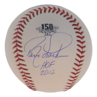 Barry Larkin Signed OML Red Stockings 150th Anniversary Logo Baseball Inscribed "HOF 2012" (JSA) at PristineAuction.com