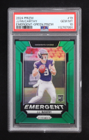 J.J. McCarthy 2024 Prizm Emergent Green Prizm #19 (PSA 10) at PristineAuction.com