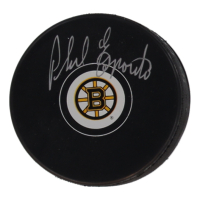 Phil Esposito Signed Bruins Logo Hockey Puck (Schwartz) at PristineAuction.com