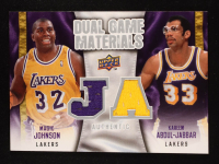 Kareem Abdul-Jabbar / Magic Johnson 2009-10 Upper Deck Game Materials Dual #DGMK at PristineAuction.com