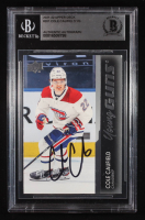 Cole Caufield Signed 2021-22 Upper Deck #201 YG RC (Beckett | Auto Grade BGS Authentic) at PristineAuction.com