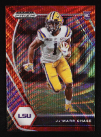 Ja'Marr Chase 2021 Panini Prizm Draft Picks Prizms Ruby Wave #112 RC at PristineAuction.com