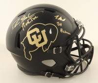 Deion Sanders & Travis Hunter Signed Colorado Buffaloes Full-Size Speed Helmet Inscribed "Prime Time" & "24 Heisman" (Beckett) at PristineAuction.com