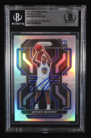 Moses Moody Signed 2021-22 Panini Prizm Prizms Silver #308 RC (Beckett | Auto Grade BGS Authentic) at PristineAuction.com
