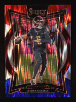 Jayden Daniels 2024 Select Prizm Red and Blue Shock #26 RC at PristineAuction.com