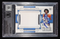 Jalen Williams Signed 2022-23 Panini National Treasures Colossal Rookie Materials #35 #12/99 RC (Beckett | Auto Grade BGS 10) at PristineAuction.com