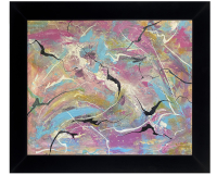 Mark Lewis Custom Framed Original Painting On Canvas #005-25 (Lewis) at PristineAuction.com