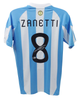 Javier Zanetti Signed Argentina Adidas Authentic Jersey (Beckett) at PristineAuction.com
