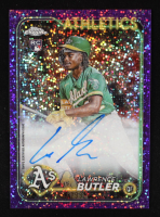 Lawrence Butler 2024 Topps Chrome Rookie Autographs Purple Speckle Refractors #RALBU RC #125/299 at PristineAuction.com