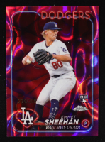 Emmett Sheehan 2024 Topps Chrome Update Magenta Purple Lava Lamp Refractors #USC130 RC #214/299 at PristineAuction.com