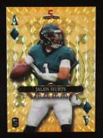 Jalen Hurts 2024 Wild Card 5 Card Draw Stacked Deck Geometric Gold #SDPDJHN #1/1 at PristineAuction.com