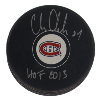 Chris Chelios Signed Canadiens Logo Hockey Puck Inscribed "HOF 2013" (Schwartz) at PristineAuction.com