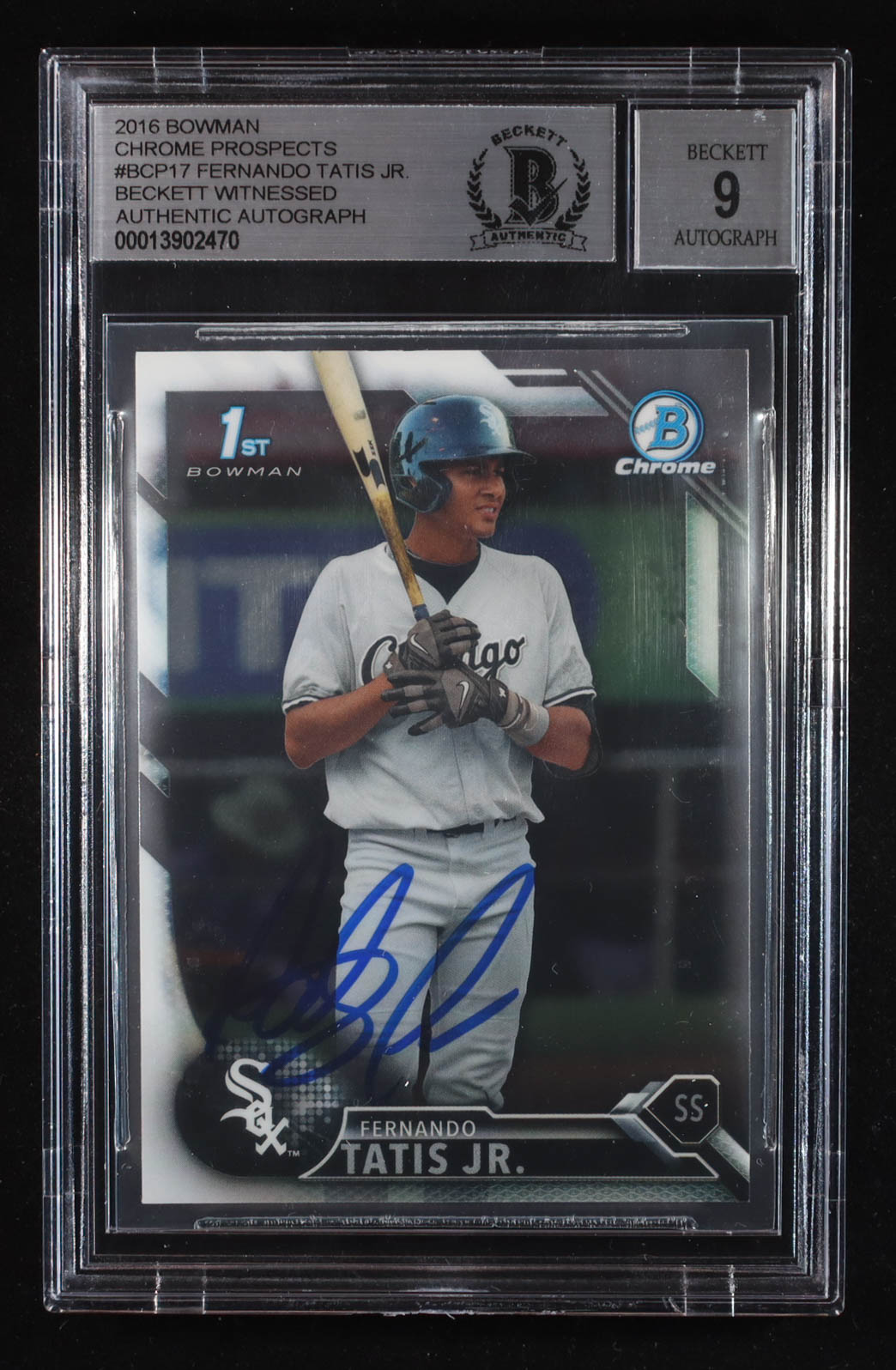 Fernando Tatis Jr. Signed 2016 Bowman Chrome Prospects #BCP17 RC (Beckett | Auto Grade BGS 9) at PristineAuction.com Fernando Tatis Jr. Signed 2016 Bowman Chrome Prospects #BCP17 RC (Beckett | Auto Grade BGS 9) at PristineAuction.com