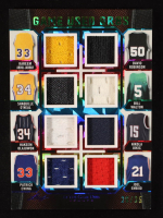 2024 Leaf ITG Used Sports Game Used GR8S Crystal Rainbow #GUG1 Kareem Abdul-Jabbar / Shaquille O'Neal / Hakeem Olajuwon / Patrick Ewing / David Robinson / Bill Walton / Nikola Jokic / Joel Embiid #26/35 at PristineAuction.com
