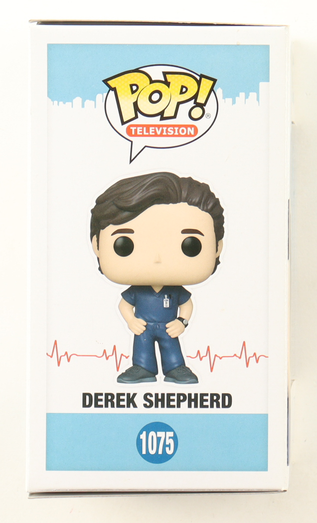 Patrick Dempsey Signed Grey's Anatomy #1075 Derek Shepherd Funko Pop! Vinyl Figure (Beckett) at PristineAuction.com Patrick Dempsey Signed Grey's Anatomy #1075 Derek Shepherd Funko Pop! Vinyl Figure (Beckett) at PristineAuction.com