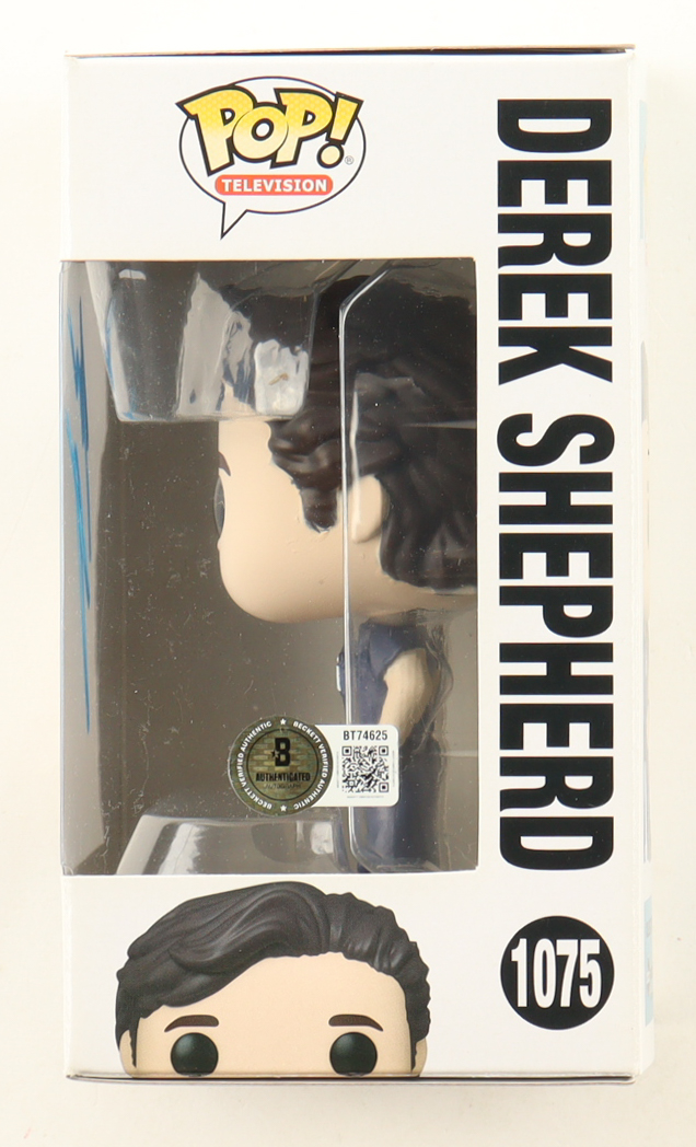Patrick Dempsey Signed Grey's Anatomy #1075 Derek Shepherd Funko Pop! Vinyl Figure (Beckett) at PristineAuction.com Patrick Dempsey Signed Grey's Anatomy #1075 Derek Shepherd Funko Pop! Vinyl Figure (Beckett) at PristineAuction.com