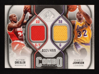 Magic Johnson / Clyde Drexler 2009-10 SP Game Used Combo Materials #CMJD #32/499 at PristineAuction.com