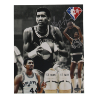 George Gervin Signed Spurs 8x10 Photo (Schwartz) at PristineAuction.com