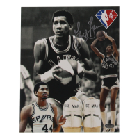 George Gervin Signed Spurs 8x10 Photo (Schwartz) at PristineAuction.com