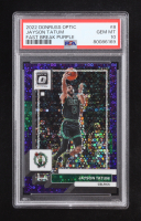 Jayson Tatum 2022-23 Donruss Optic Fast Break Purple #8 #39/99 (PSA 10) at PristineAuction.com