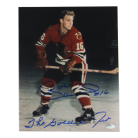 Bobby Hull Signed Blackhawks 8x10 Photo Inscribed "The Golden Jet" (Schwartz) at PristineAuction.com