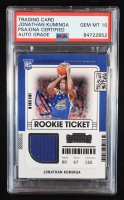 Jonathan Kuminga Signed 2021-22 Panini Contenders Rookie Ticket Swatches #7 RC (PSA | Auto Grade PSA 10) at PristineAuction.com