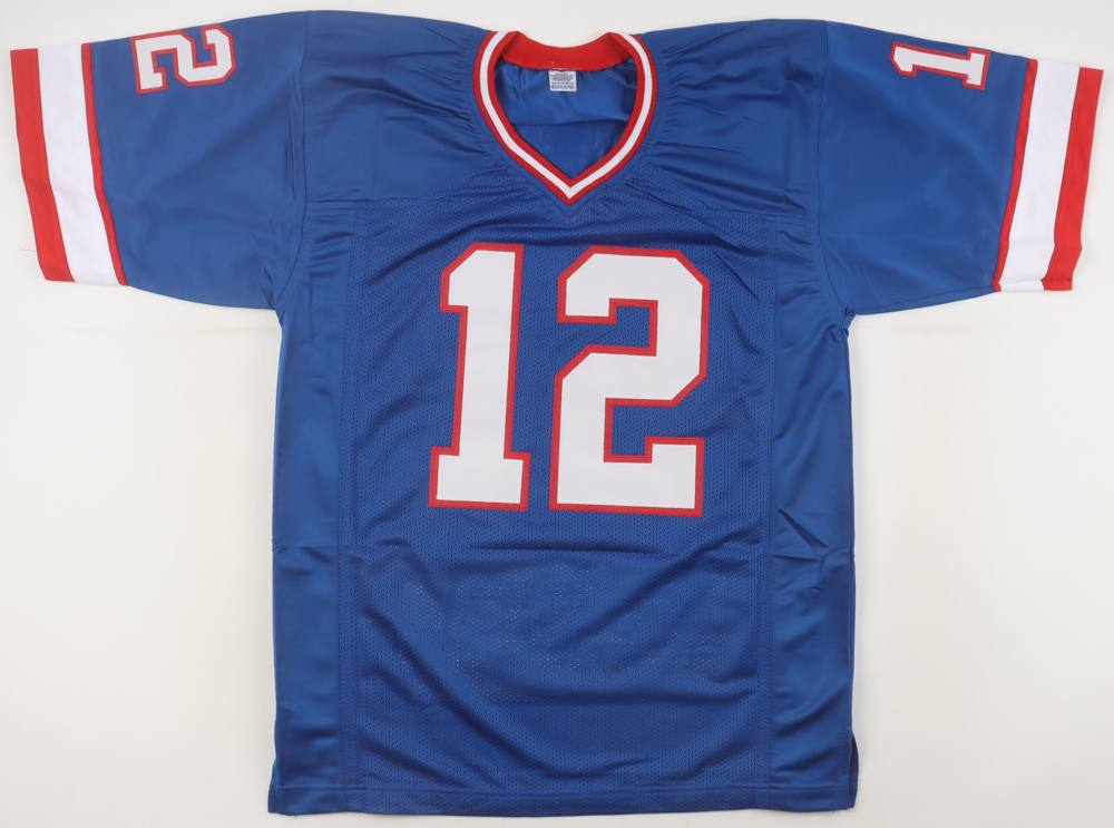 Jim Kelly Signed Career Highlight Stat Jersey (JSA) at PristineAuction.com Jim Kelly Signed Career Highlight Stat Jersey (JSA) at PristineAuction.com