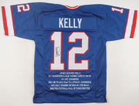 Jim Kelly Signed Career Highlight Stat Jersey (JSA) at PristineAuction.com