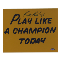 Rudy Ruettiger Signed Notre Dame Fighting Irish 8x10 Photo (Schwartz) at PristineAuction.com