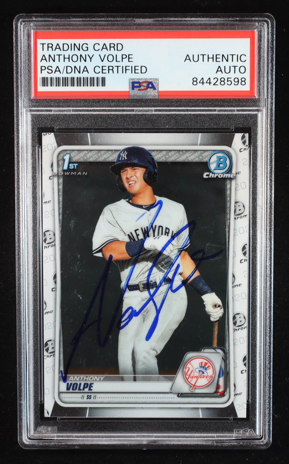 Anthony Volpe Signed 2020 Bowman Chrome Prospects #BCP139 RC (PSA | Auto Grade PSA Authentic) at PristineAuction.com Anthony Volpe Signed 2020 Bowman Chrome Prospects #BCP139 RC (PSA | Auto Grade PSA Authentic) at PristineAuction.com