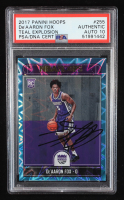 De'Aaron Fox Signed 2017-18 Hoops Teal Explosion #255 RC (PSA | Auto Grade PSA 10) at PristineAuction.com