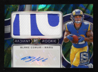 Blake Corum 2024 Panini Spectra Radiant Rookie Patch Signatures Neon Splatter #9 RC #3/8 at PristineAuction.com