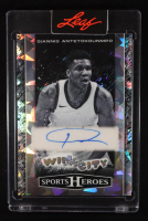 Giannis Antetokounmpo 2025 Leaf Sports Heroes Win City Autographs Crystal Silver #WCGA1 #10/25 at PristineAuction.com