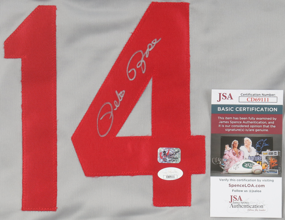 Pete Rose Signed Career Highlight Stat Jersey (JSA & Rose) at PristineAuction.com Pete Rose Signed Career Highlight Stat Jersey (JSA & Rose) at PristineAuction.com