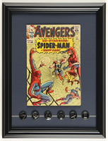 1964 "Avengers" Issue #11 Custom Framed Comic Book Display With (6) Avengers Pins at PristineAuction.com