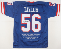 Lawrence Taylor Signed Career Highlight Stat Jersey (JSA) at PristineAuction.com